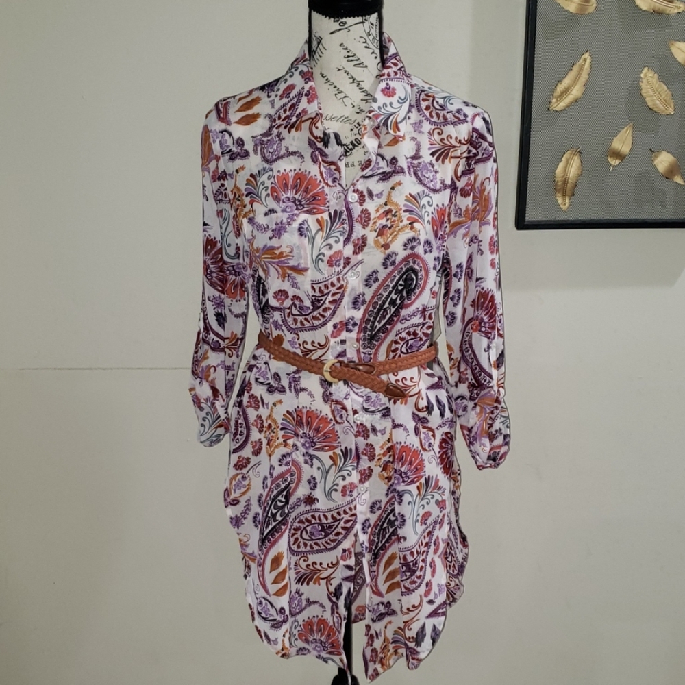 Milan New York Paris button down blouse